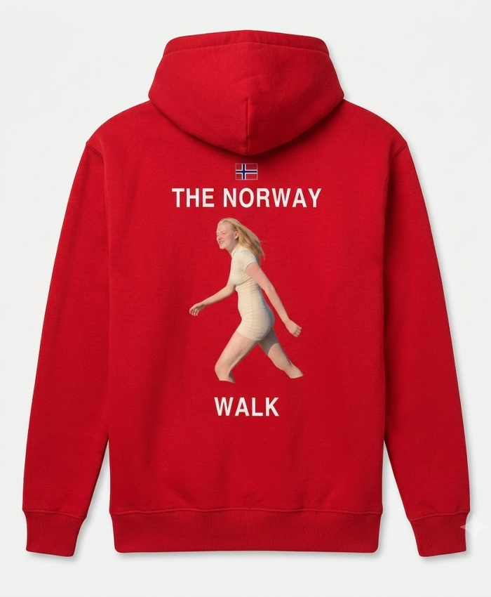 The Norway Walk Red Hoodie For Sale