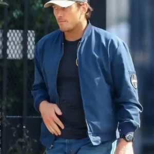 The Terminal List Chris Pratt Blue Jacket
