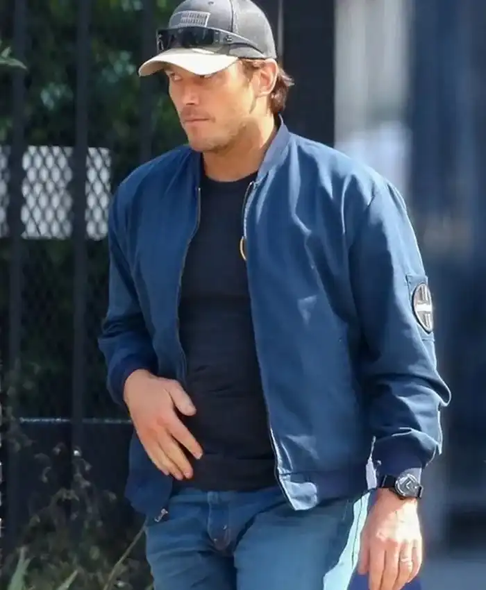 The Terminal List Chris Pratt Blue Jacket