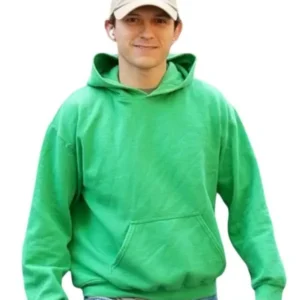 Tom Holland Paris Street Style 2026 Green Hoodie