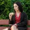 Voicemails for Isabelle 2026 Zoey Deutch Brown Coat