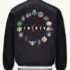 WNBA 30th Anniversary Black Satin Varsity Jacket