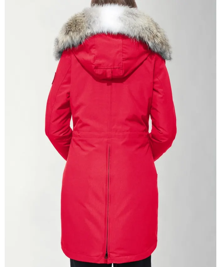 Women’s Canada Goose Red Jacket With Fur Shop Now
