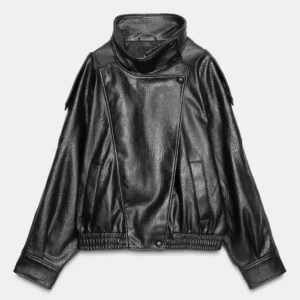 Women’s Viral Zara Black Leather Jacket