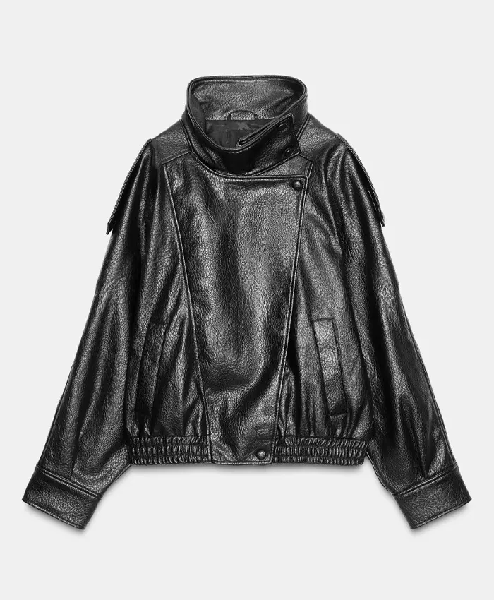 Women’s Viral Zara Black Leather Jacket