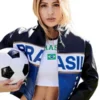 World Cup 2026 Gabrielle Figueiredo Brazil Leather Jacket