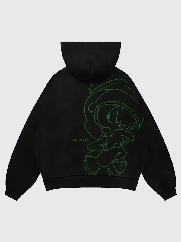 YoungLA x Looney Tunes Plaid Zip-Up Hoodie for slae