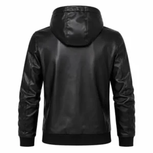 Yuji Itadori Hooded Leather Bomber Jacket for sale
