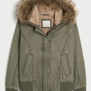 buy Hollister Faux Fur-Lined Bomber Jacket