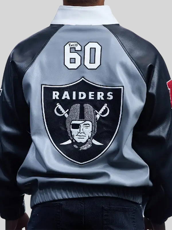buy Jeff Hamilton Raiders Vegan Leather Jacket