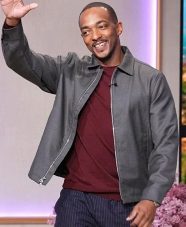 buy now Anthony Mackie Jennifer Hudson Show Grey Jacket