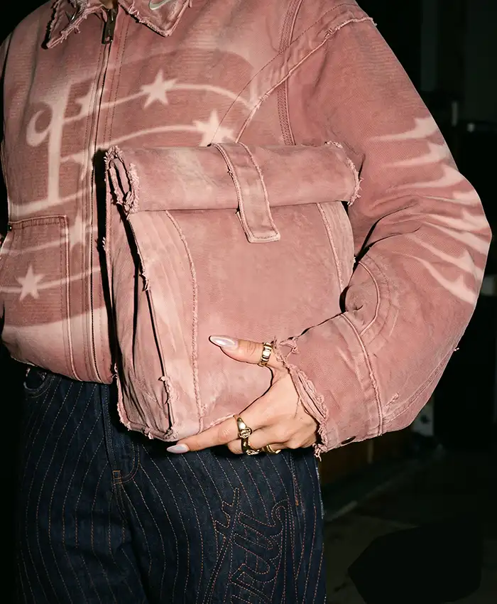 buy now CJ x Carhartt x Nike Pink America Denim Jacket