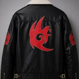 buy now Halloween Shadow Hedgehog Fur Leather Jacket