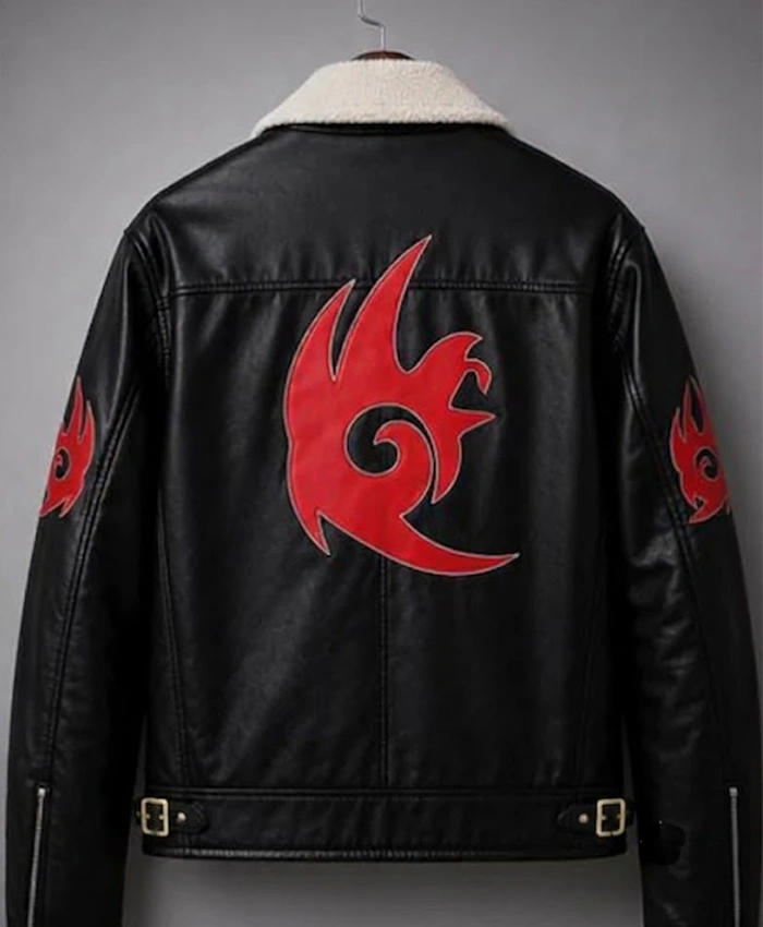 buy now Halloween Shadow Hedgehog Fur Leather Jacket