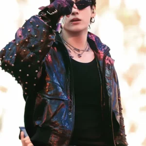 buy now Jungkook Custom Balenciaga Arirang Paris Tour Studded Jacket