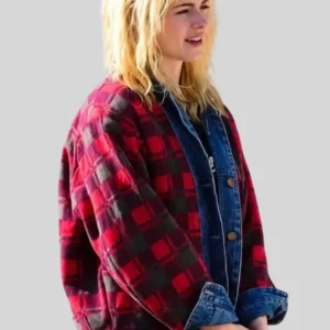 buy now Kristen Stewart Reversible Plaid Denim Jacket