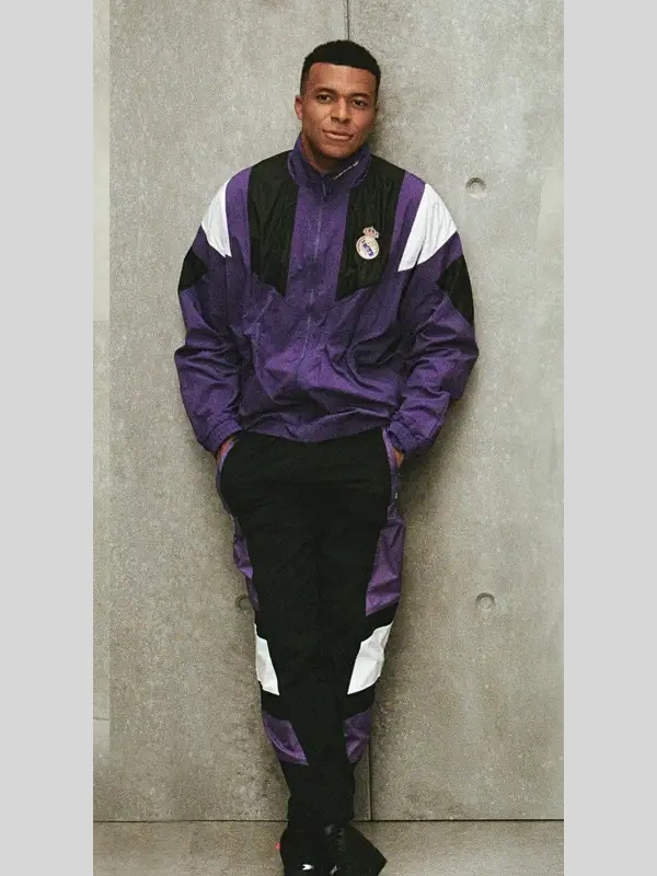 buy now Kylian Mbappe EA FC 27 Purple Adidas Real Madrid Tracksuit