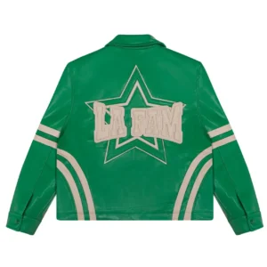 buy now La Fam Retro Varsity Leather Jacket for sale