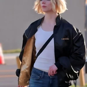 buy now Lucky S01 Anya Taylor-Joy Black Bomber Jacket
