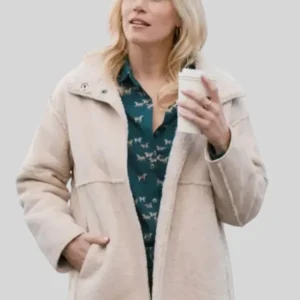 buy now Marshals Dolly Weaver Beige Shearling Jacket