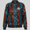 buy now Miami Dolphins Sequin Bomber Jacket