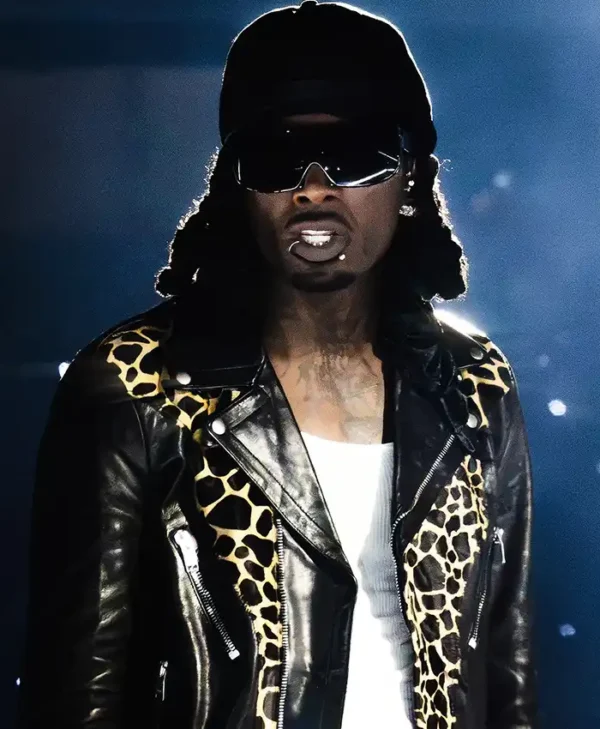 buy now Playboi Carti Milan 2026 Black Biker Jacket