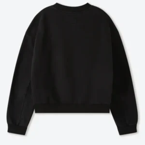 buy now Shinzo Aged Black Cotton Jersey Crewneck Sweatshirt