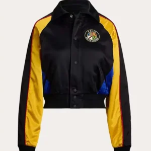 buy now Sophie Skelton Satin Bomber Jacket