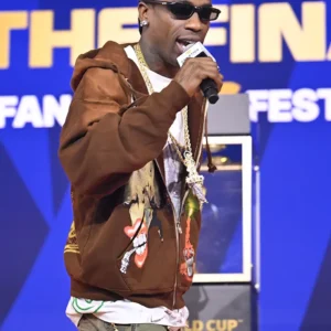 buy now Travis Scott Fanatics Fest NYC 2026 Brown Jacket