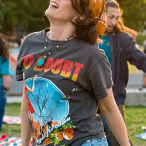 buy now Voicemails for Isabelle 2026 Zoey Deutch Black T-Shirt
