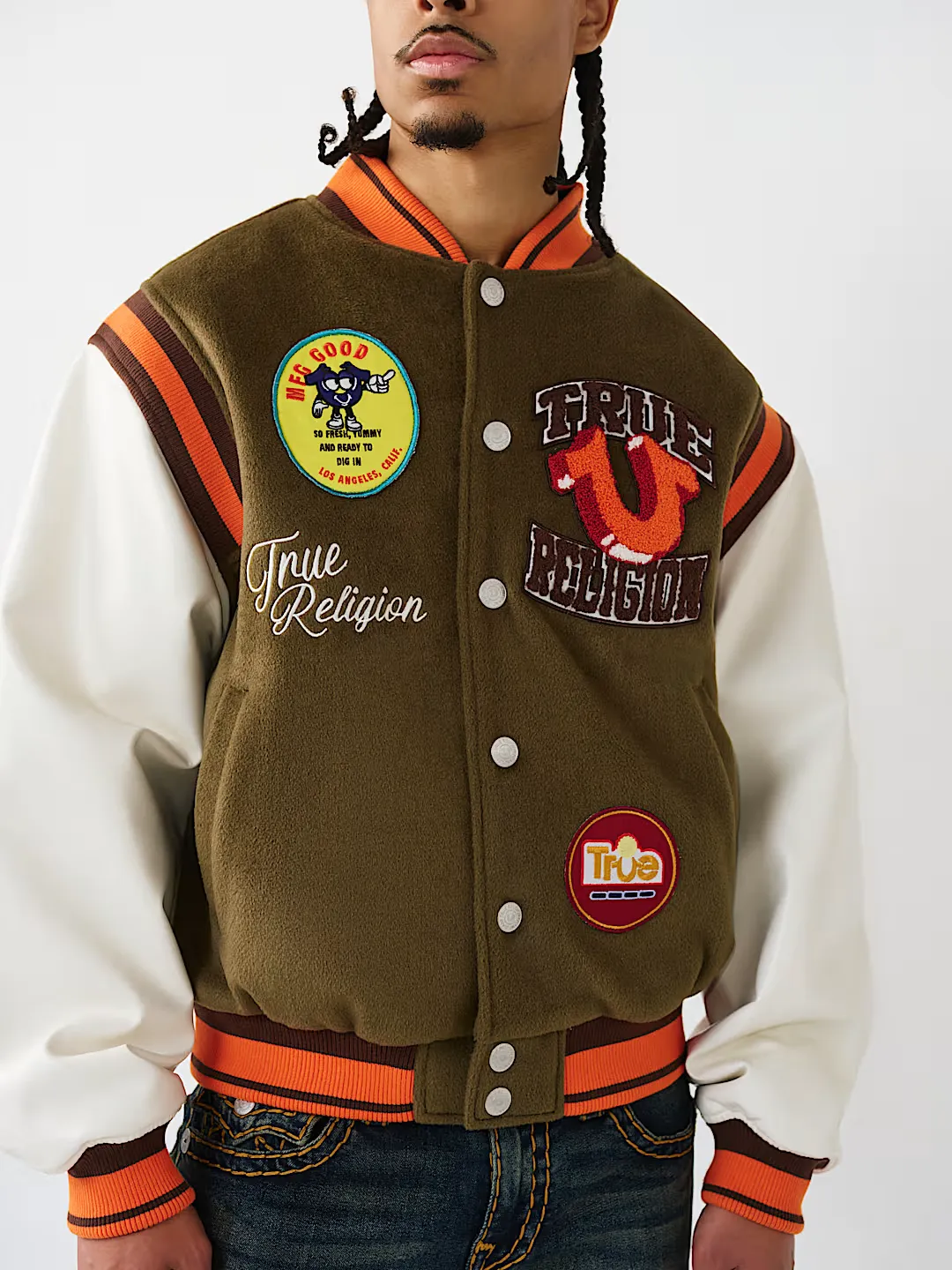garden logo retro varsity jacket