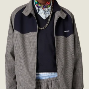 jaÿ-z miu miu gingham check blouson jacket