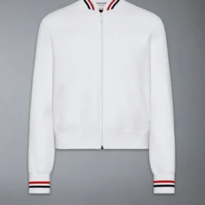 order Thom Browne 65 Intarsia Bomber Jacket