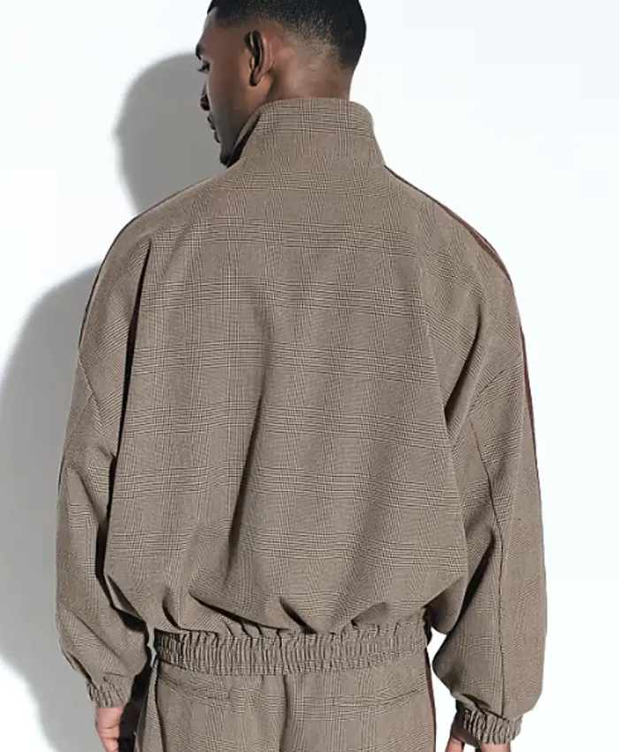 order now Adidas x ASOS Brown Plaid Track Jacket