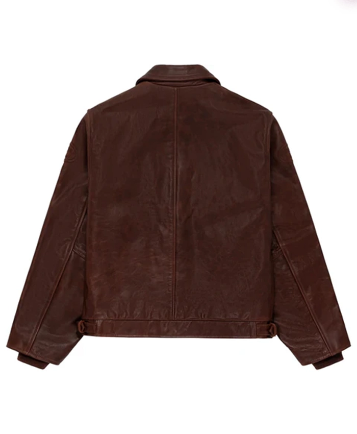 order now Aime Leon Dore Vanson Brown Pony Hair Bones Jacket