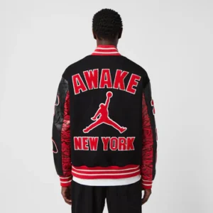 order now Awake NY x Jordan Letterman Jacket
