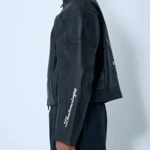 order now Balenciaga x Automobili Lamborghini Black Leather Jacket