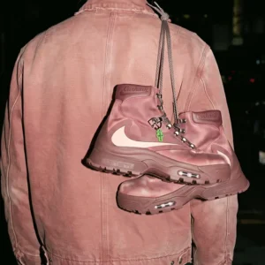 order now CJ x Carhartt x Nike Pink America Denim Jacket