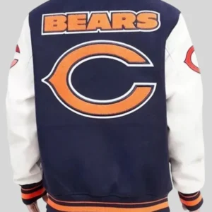 order now Chicago Bears Navy Blue Varsity Jacket