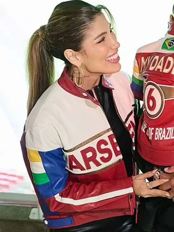 order now Gabrielle Figueiredo Arsenal Biker Leather Jacket