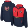 order now Indiana Fever Stadium Essentials Navy and Red Quarter-Zip Jacket