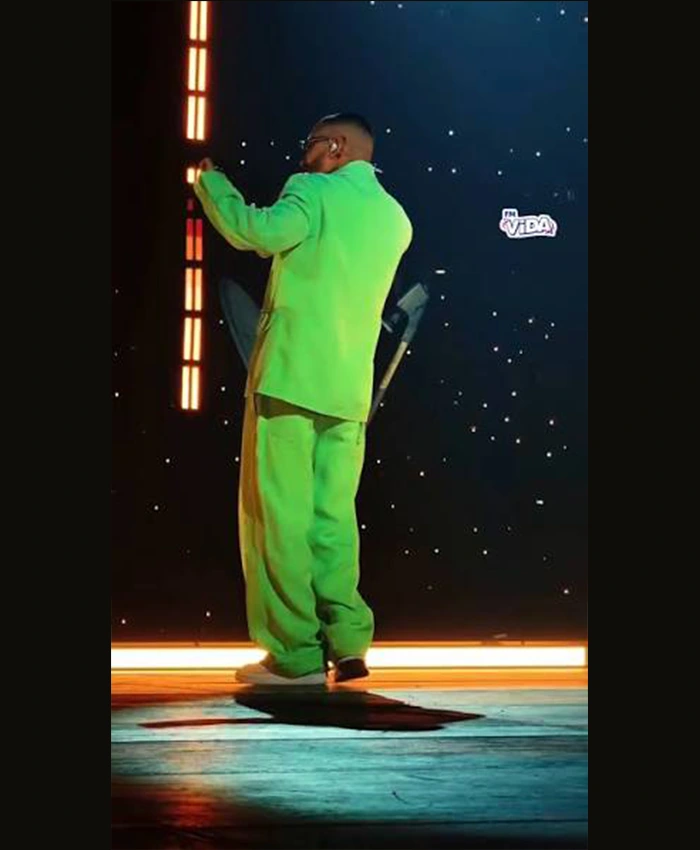 order now J Balvin Final Show Paris 2026 Green Suit