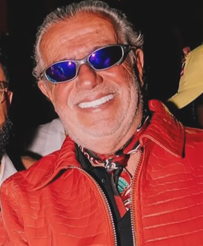 We The Best Red Croc Jeff Hamilton Leather Jacket - Image 3