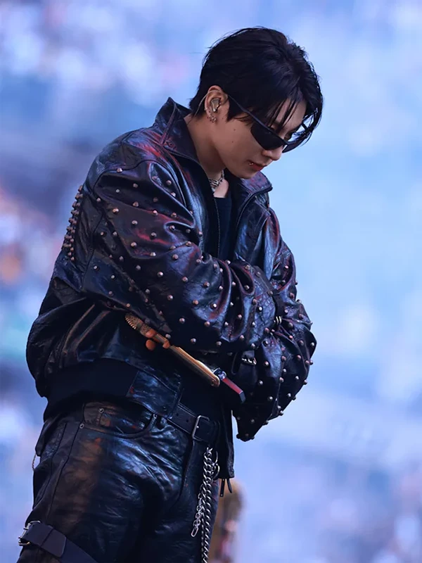 order now Jungkook Custom Balenciaga Arirang Paris Tour Studded Jacket