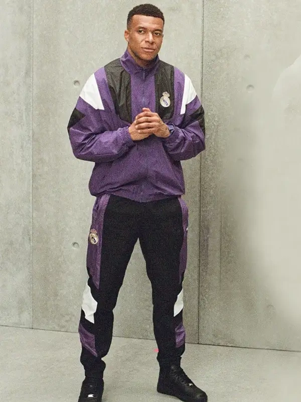 order now Kylian Mbappe EA FC 27 Purple Adidas Real Madrid Tracksuit