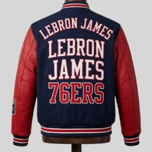 order now LeBron James Philadelphia 76ers Varsity Jacket