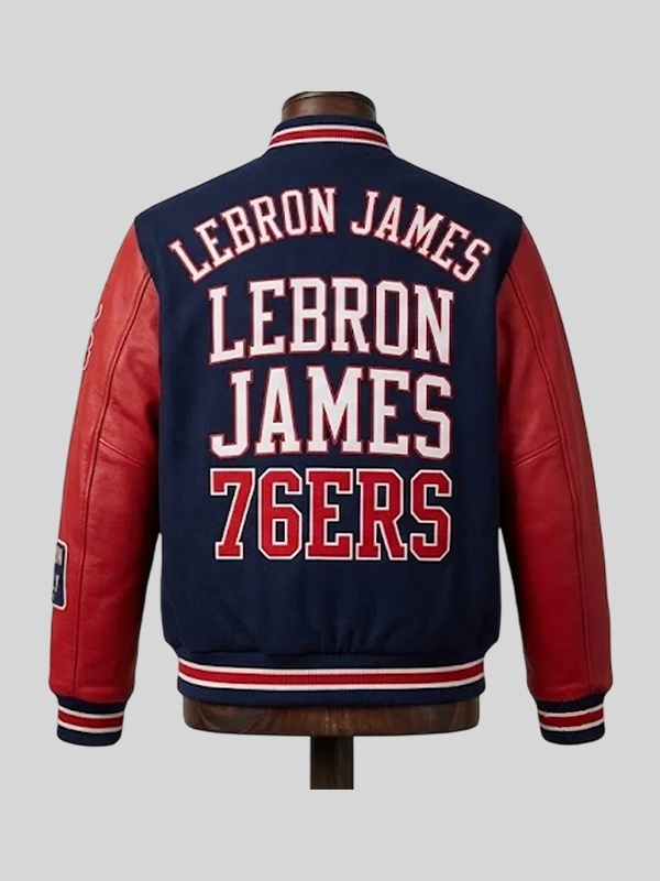 order now LeBron James Philadelphia 76ers Varsity Jacket