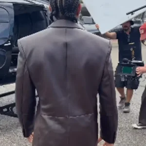 order now Ludacris Leather Brown Blazer