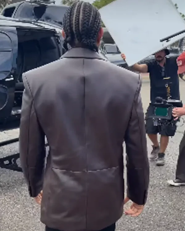 order now Ludacris Leather Brown Blazer