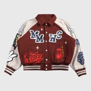 order now Mickey Mouse Wolves Club Rudy Maroon Letterman Jacket